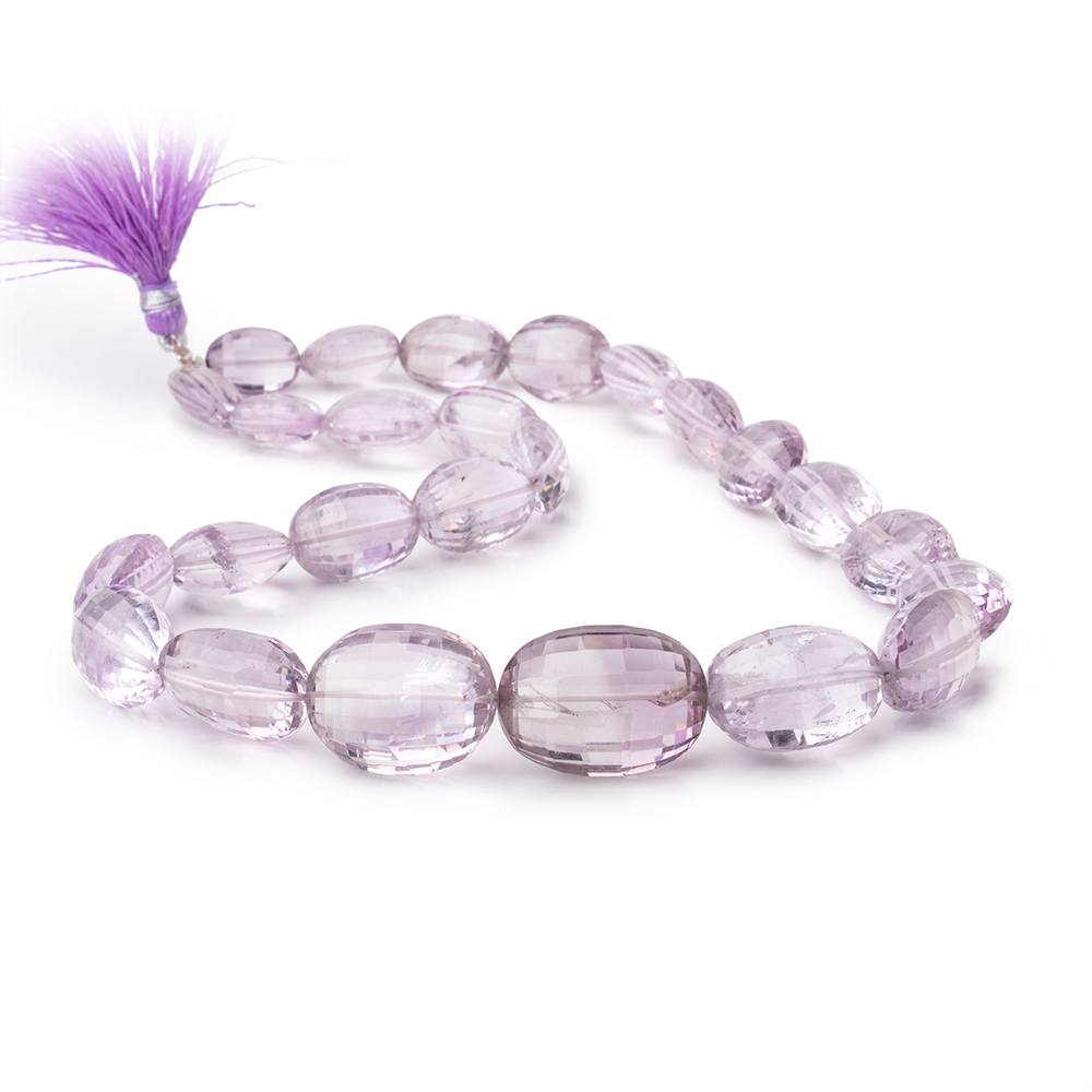 12x9-22x16mm Pink Amethyst Straight Drilled Oval 16 inch 25 Beads - Beadsofcambay.com