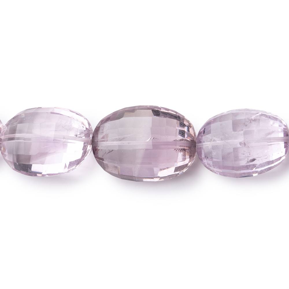 12x9-22x16mm Pink Amethyst Straight Drilled Oval 16 inch 25 Beads - Beadsofcambay.com