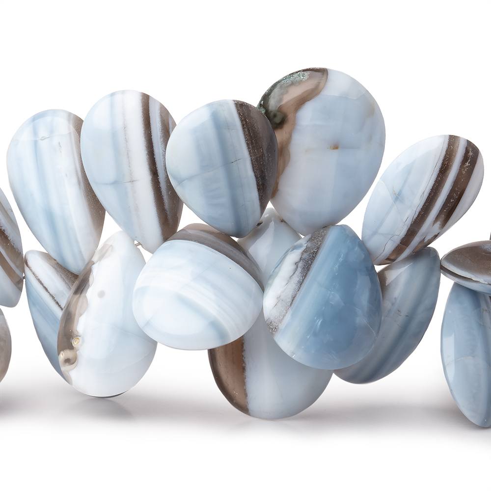 12x9-23x14mm Banded Owyhee Opal Plain Pear Beads 7 inch 38 pieces AA - Beadsofcambay.com