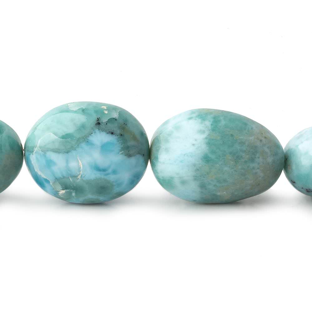 12x9-23x16mm Larimar plain nugget beads 18 inch 28 pieces AAA - Beadsofcambay.com