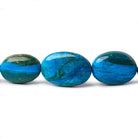 12x9-26x17mm Peruvian Blue Opal with Matrix plain oval nugget beads 19 inch 30 pcs AA - Beadsofcambay.com