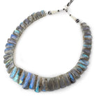 12x9-33x12mm Labradorite double drilled faceted fancy shape collar 40 beads AA - Beadsofcambay.com