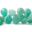 12x9mm - 16x12mm Amazonite Faceted Pear Beads 7.5 inch 47 pieces AA - Beadsofcambay.com