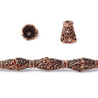 12x9mm Copper Scroll Vine Bead Cap 8 inch 18 pcs - Beadsofcambay.com