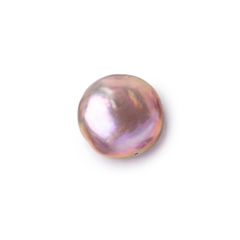 13-14mm Lilac Coin Freshwater Pearl Focal 1 piece - Beadsofcambay.com