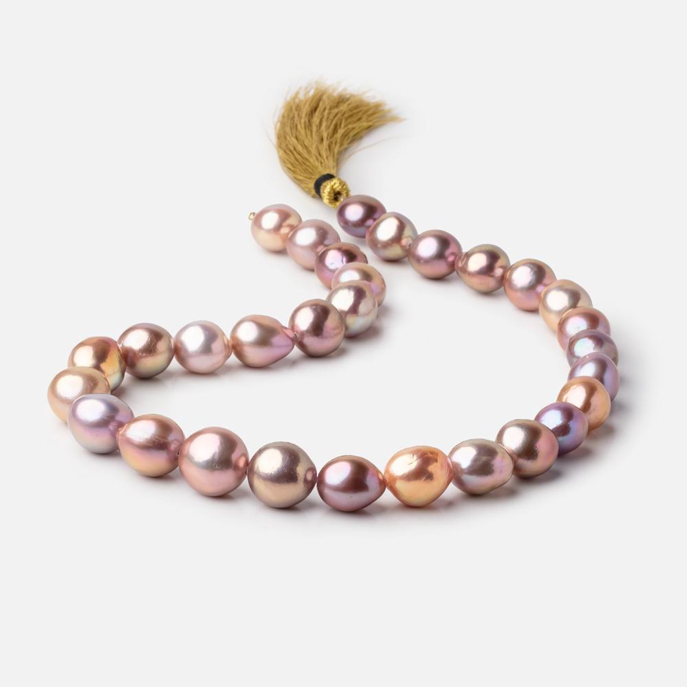 13-15.5mm Tri-Color Baroque Freshwater Pearls 16 inch 30 pieces AAA - Beadsofcambay.com