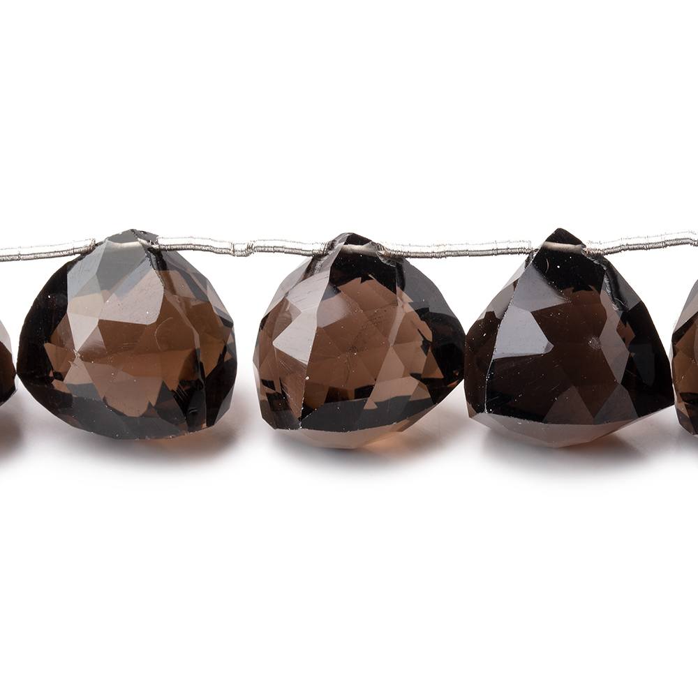 13-15mm Smoky Quartz Faceted Trillions 7.5 inch 13 Beads - Beadsofcambay.com