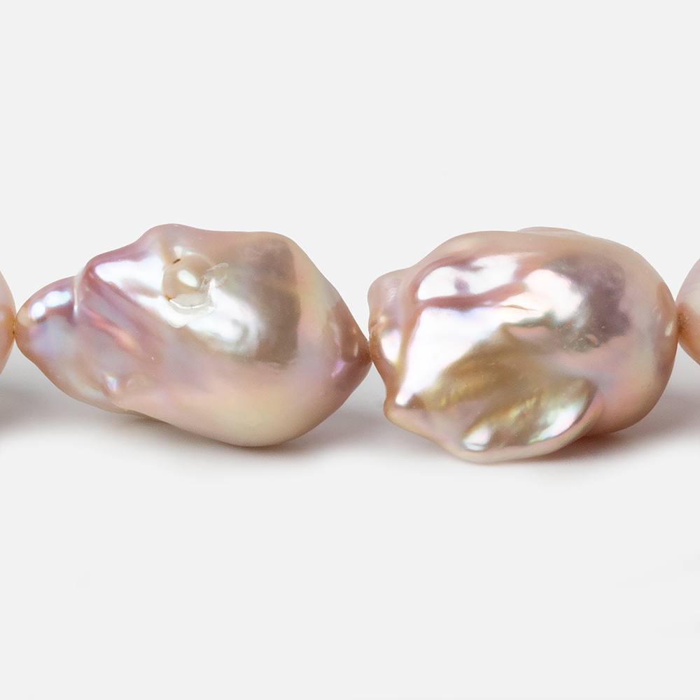 13-15mm Tonal Blush Pink Ultra Baroque Freshwater Pearls 16.5 inch 18 pieces AA 0.8mm drill hole - Beadsofcambay.com