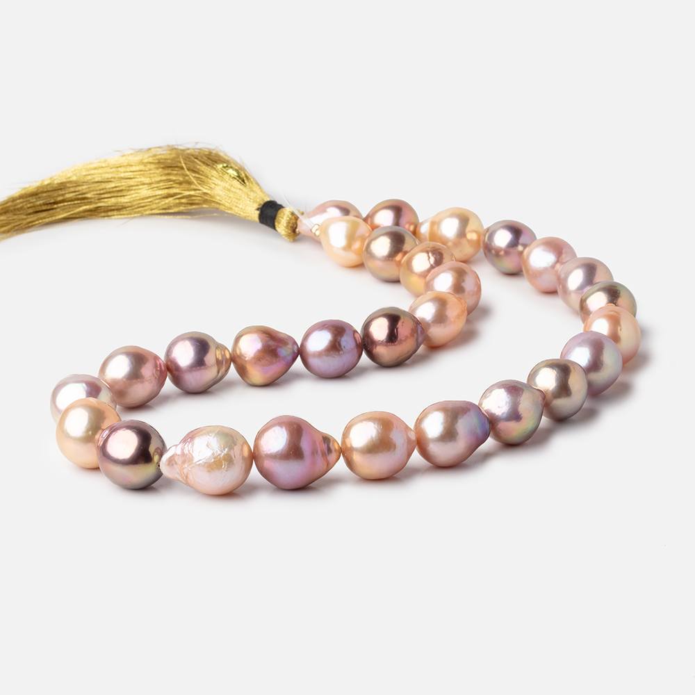 13-16.5mm Tri-Color Baroque Freshwater Pearls 16 inch 28 pieces AAA - Beadsofcambay.com