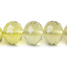 13-16mm Lemon Quartz 2.5mm large hole faceted rondelles 8 inch 17 beads AAA - Beadsofcambay.com