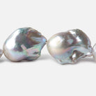 13-16mm Silver Ultra Baroque Freshwater Pearls 16 inch 16 pcs .8mm drill hole AAA - Beadsofcambay.com