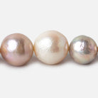 13-16mm Tri Color Baroque Freshwater Pearl 16 inch 30 pieces - Beadsofcambay.com