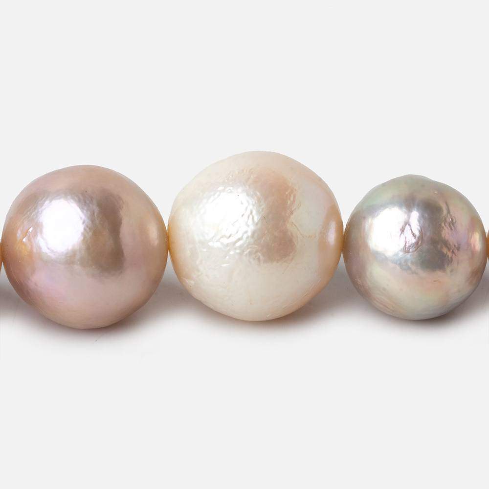 13-16mm Tri Color Baroque Freshwater Pearl 16 inch 30 pieces - Beadsofcambay.com