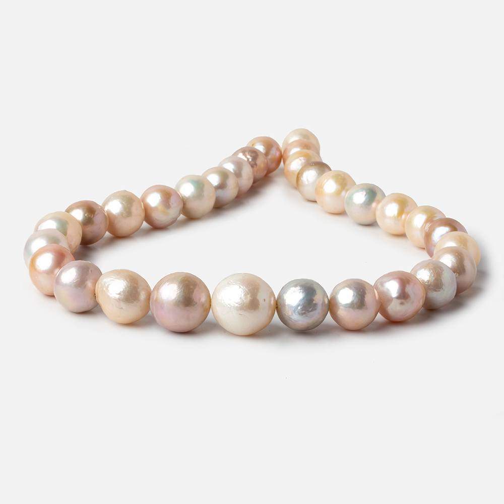 13-16mm Tri Color Baroque Freshwater Pearl 16 inch 30 pieces - Beadsofcambay.com