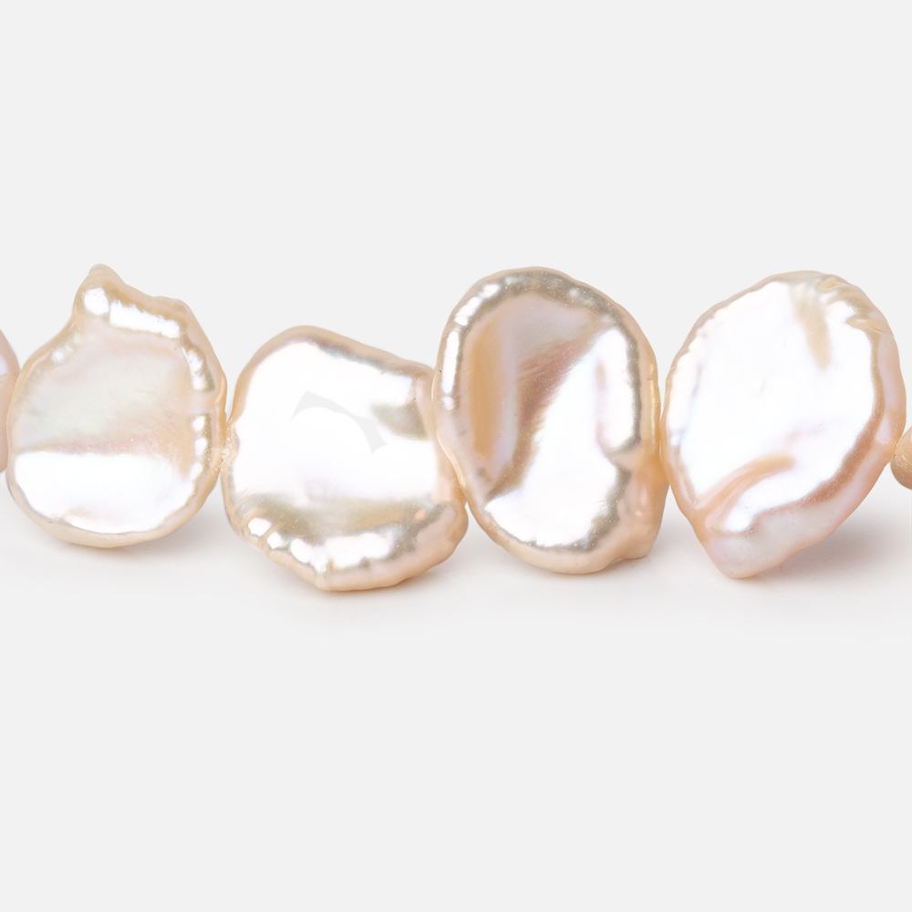 13-17mm Peach Keshi Freshwater Pearls 16 inch 34 Beads AA - Beadsofcambay.com