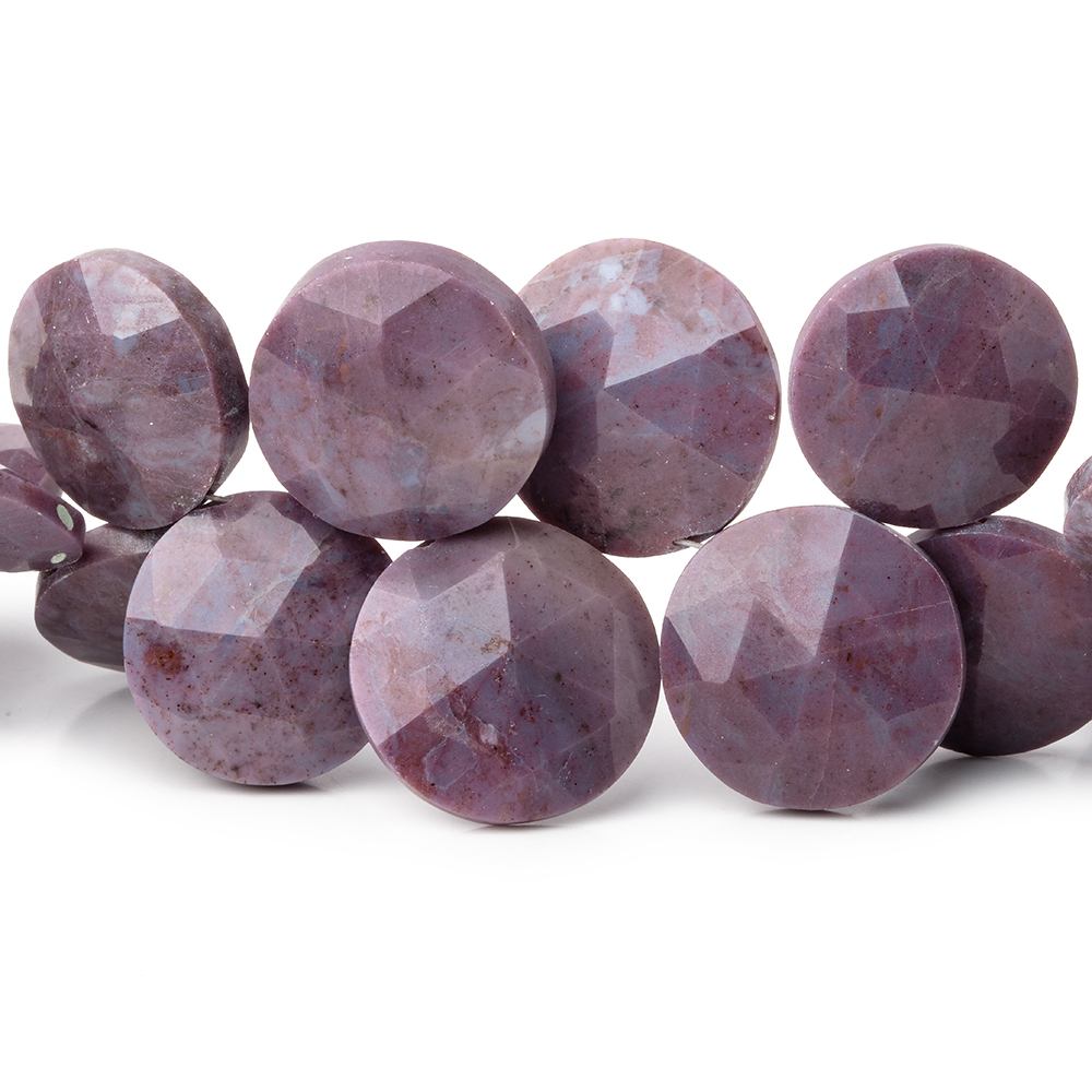 13-17mm Turkish Purple Jade Faceted Coin Beads 7.25 inch 28 pieces - Beadsofcambay.com