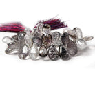 13-18mm Mossy and Tourmalinated Amethyst Pear Briolette 8 inch 44 pieces - Beadsofcambay.com