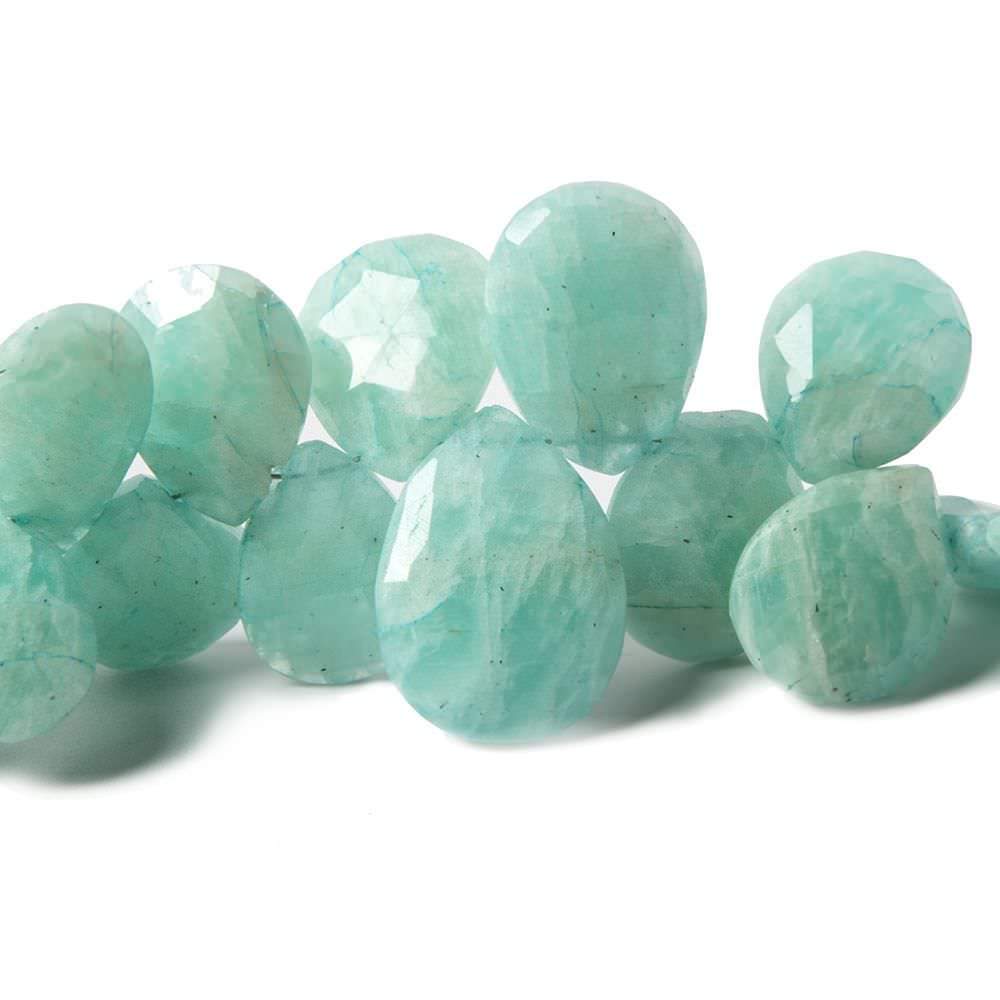 13-20mm Amazonite Faceted Pear Beads 8 inch 36 pieces - Beadsofcambay.com