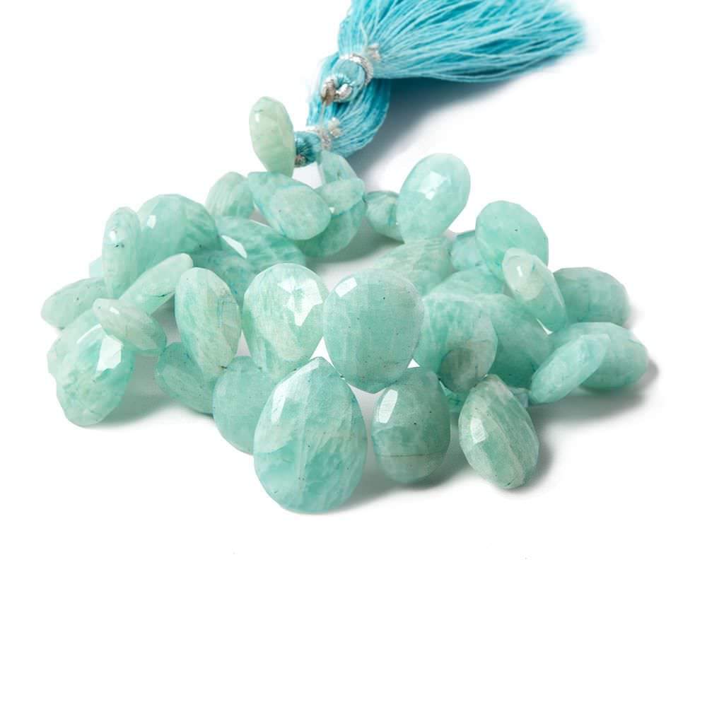 13-20mm Amazonite Faceted Pear Beads 8 inch 36 pieces - Beadsofcambay.com