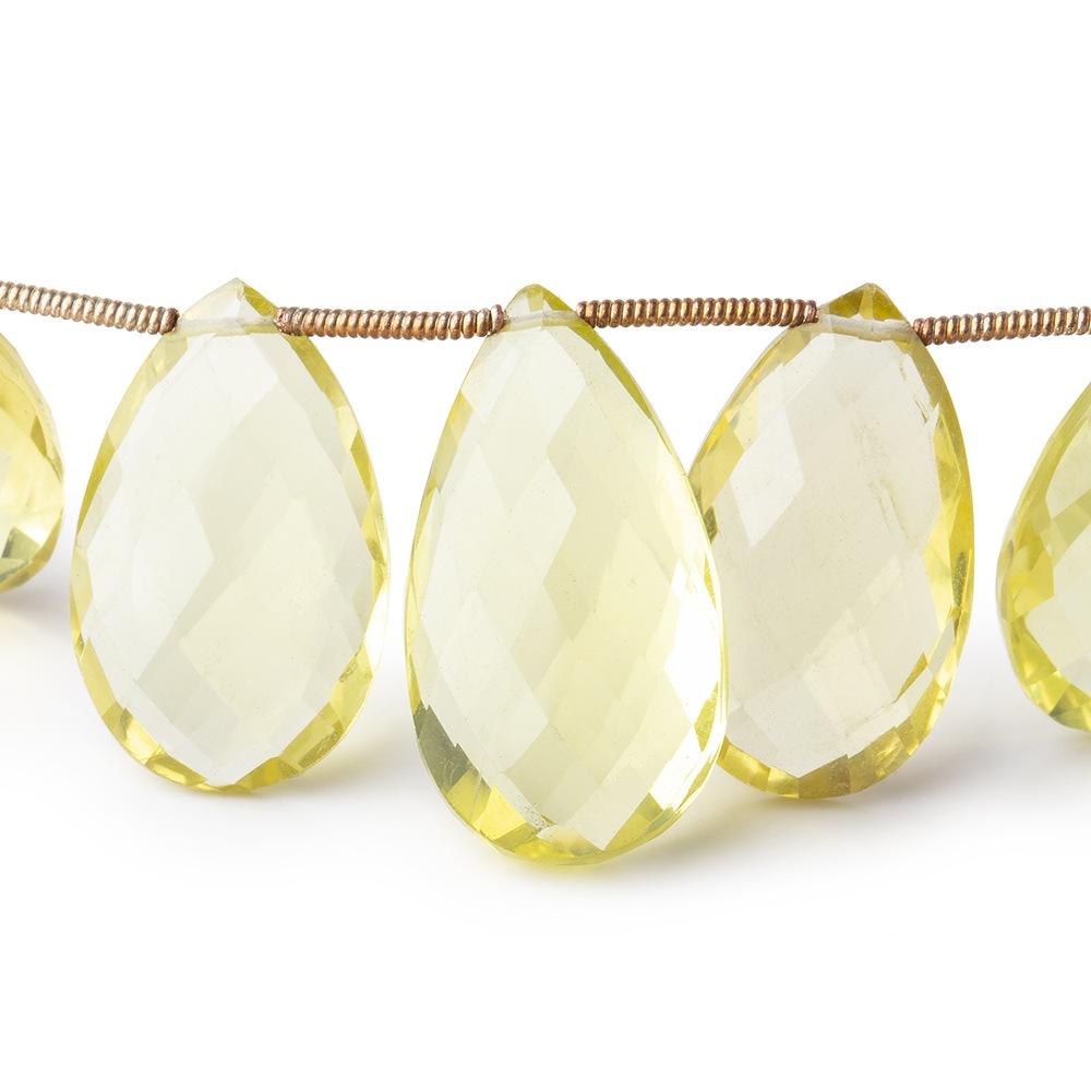 13-20mm Lemon Quartz Faceted Pear Beads 8 inch 15 pieces AAA - Beadsofcambay.com