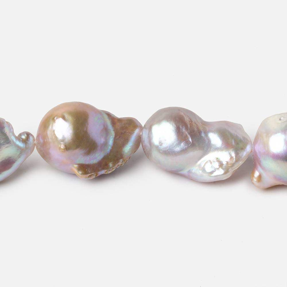 13-21mm Lilac Ultra Baroque Freshwater Pearls 16 inch 24 pieces - Beadsofcambay.com