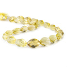 13-22mm Lemon Quartz Straight Drilled Twist Beads 16 inch 25 pieces - Beadsofcambay.com