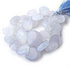 13-23mm Turkish Blue Chalcedony Heart Beads 8 inch 34 pieces - Beadsofcambay.com