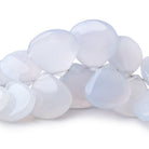 13-23mm Turkish Blue Chalcedony Heart Beads 8 inch 34 pieces - Beadsofcambay.com