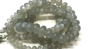 Beadsofcambay Sage Moonstone plain rondelles Beads Thumbnail Image