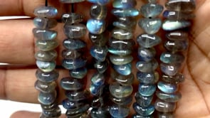 Beadsofcambay 8x6-10x7mm Labradorite Side Drilled Plain Nugget Beads 16 inch 78 pieces Thumbnail