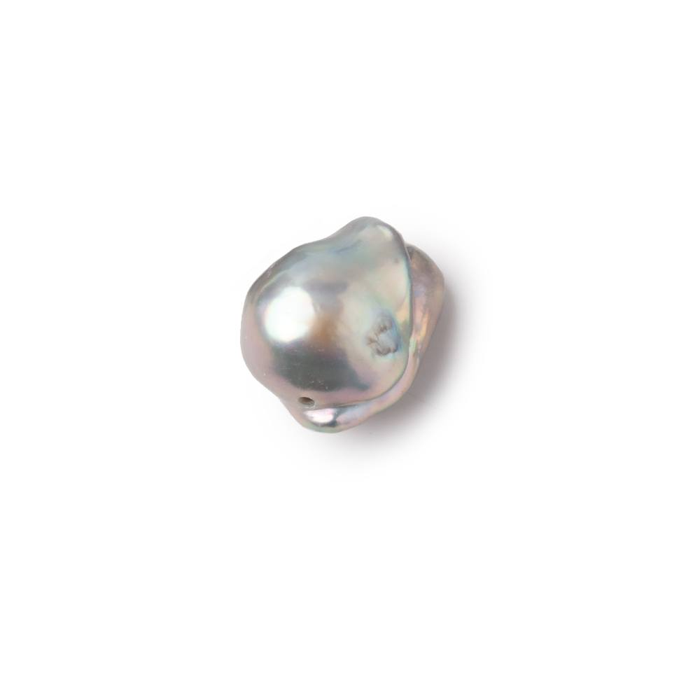 13.5-14.5mm Silver Ultra Baroque Focal Beads 1 piece - Beadsofcambay.com