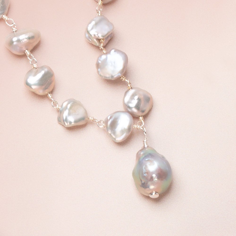 13.5-14.5mm Silver Ultra Baroque Focal Beads 1 piece - Beadsofcambay.com