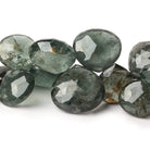 13.5-19mm Moss Aquamarine Faceted Heart Beads 8.5 inch 30 beads - Beadsofcambay.com