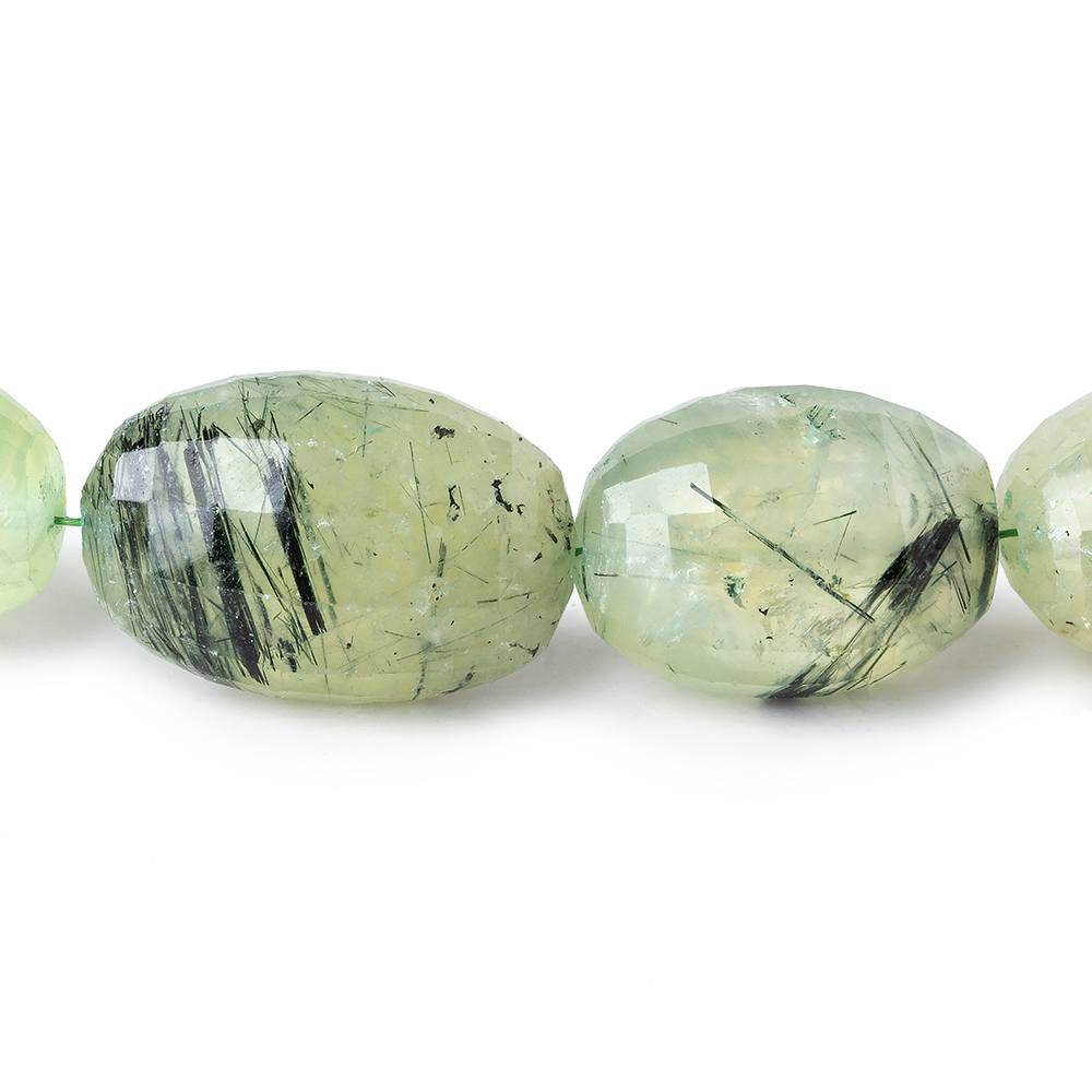 13.5x10-20x14mm Dendritic Prehnite Faceted Oval Beads 15 inch 22 pieces - Beadsofcambay.com