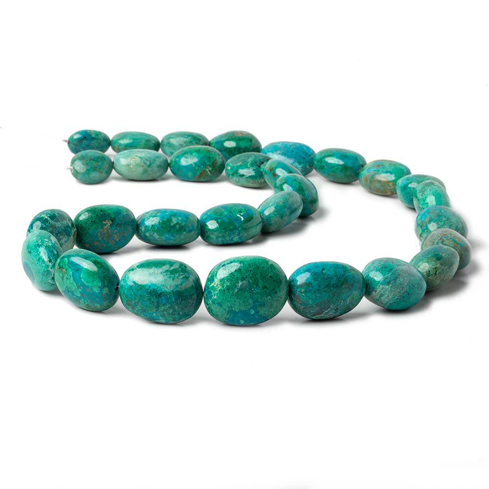 13.5x11.5x8-22x18x12mm Chrysocolla plain nugget beads 21 inches 29 pieces AA - Beadsofcambay.com