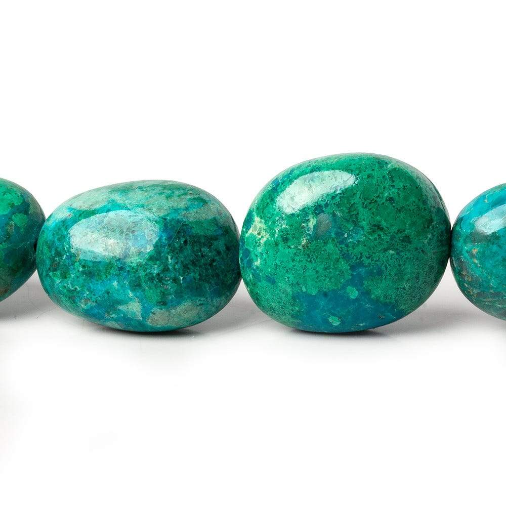 13.5x11.5x8-22x18x12mm Chrysocolla plain nugget beads 21 inches 29 pieces AA - Beadsofcambay.com
