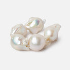 13.5x20-14.5x19mm White Ultra Baroque 2.5mm Large Hole Freshwater Pearls 4 inch 5 pieces A - Beadsofcambay.com