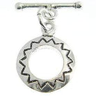 13mm Antiqued Sterling Silver Toggle Round 1 Finding - Beadsofcambay.com