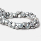 13mm Silver Coin Freshwater Pearls 16 inch 30 pieces A - Beadsofcambay.com
