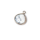 13mm Sterling Silver Bezel Dendritic Opal Faceted Heart Pendant 1 piece - Beadsofcambay.com
