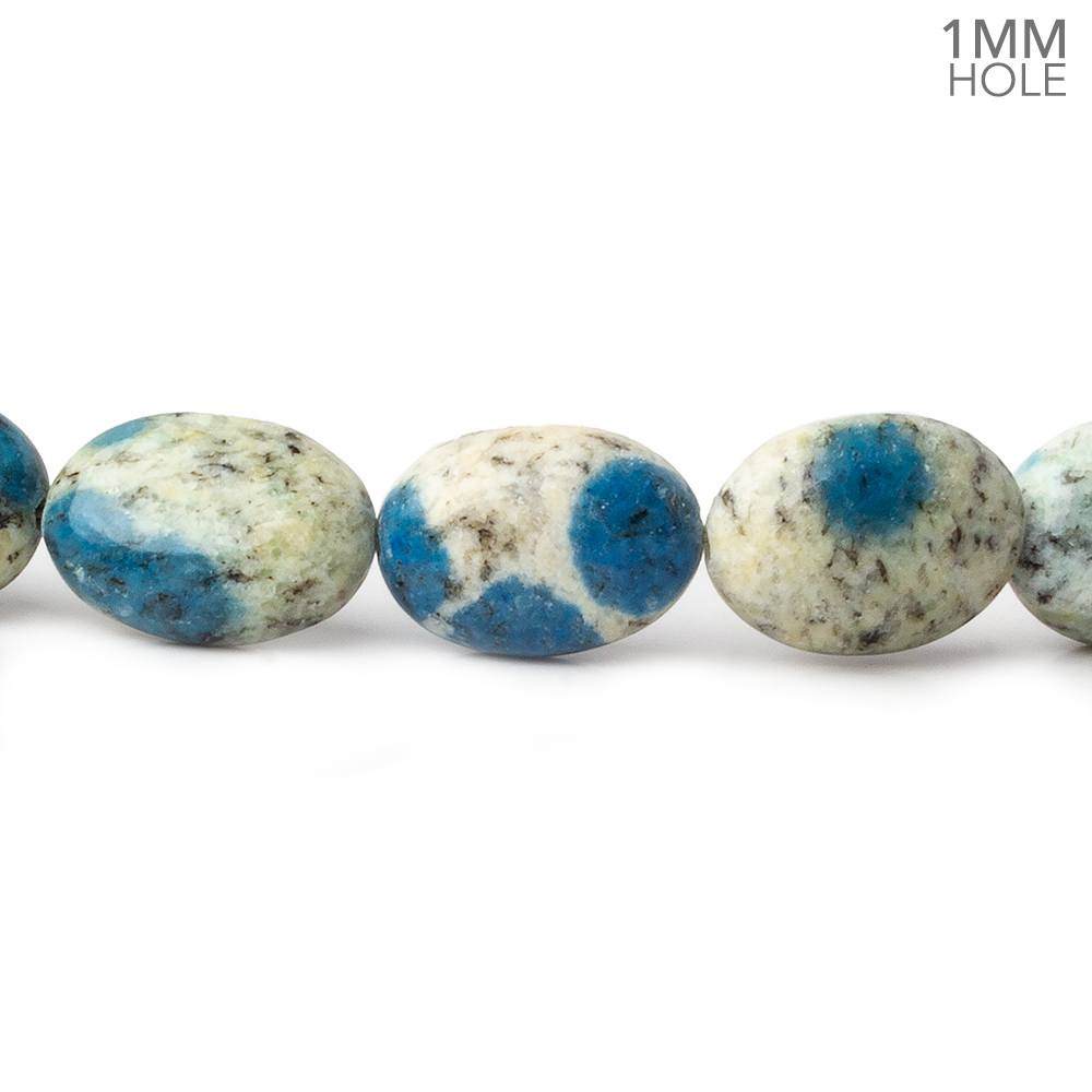 13x10-14x10mm K2 Azurite Granite "K2 Jasper" plain rondelles 8 inch 15 beads 1mm hole - Beadsofcambay.com