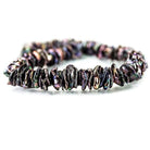 13x10-14x11mm Peacock Center Drilled Keshi Freshwater Pearls 17 inch 101 pcs - Beadsofcambay.com