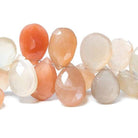 13x10-16x11mm Mango Orange Moonstone pear briolette 7.75 in. 46 Beads - Beadsofcambay.com