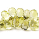 13x10-18x12mm Lemon Quartz Faceted Tear Drop Beads 8 inch 50 pcs AAA - Beadsofcambay.com
