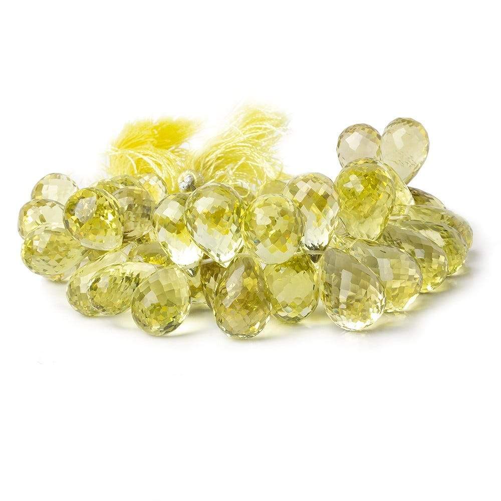 13x10-18x12mm Lemon Quartz Faceted Tear Drop Beads 8 inch 50 pcs AAA - Beadsofcambay.com