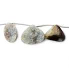 13x10-20x26mm Bi Color Agate Drusy Freeform Beads 7 Pieces - Beadsofcambay.com