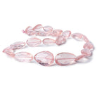 13x10-25x15mm Rose Quartz straight drilled faceted pears 16 inch 23 pieces AAA - Beadsofcambay.com