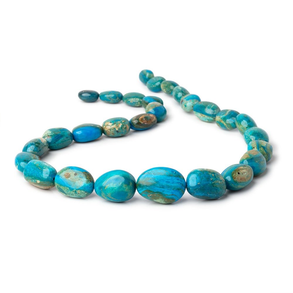 13x10-25x19mm Peruvian Blue Opalina Plain Nuggets 20 inch 28 Beads AA - Beadsofcambay.com
