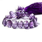 13x10mm Amethyst side drilled Faceted Cushion Beads 7 inch 15 pieces - Beadsofcambay.com