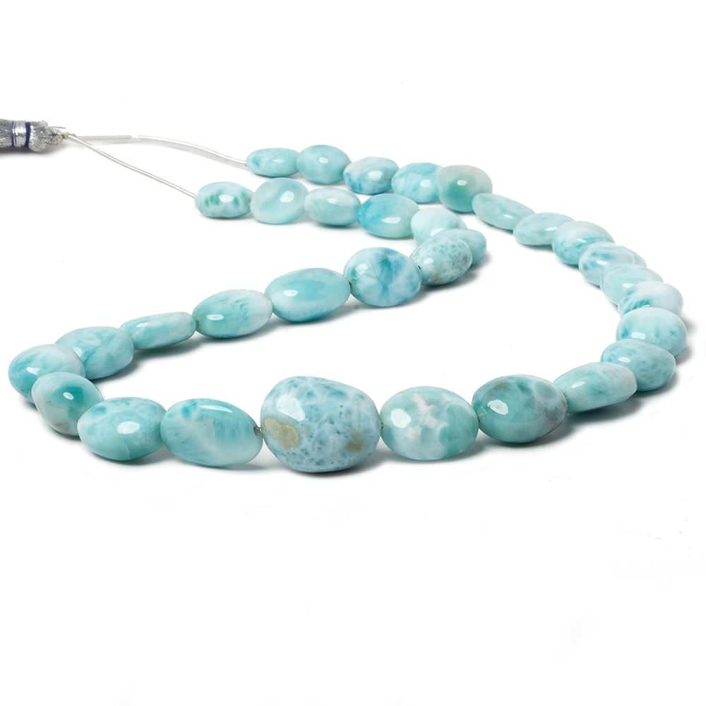 13x10x8-19x16x13mm Larimar plain nugget beads 19 inch 33 pieces - Beadsofcambay.com